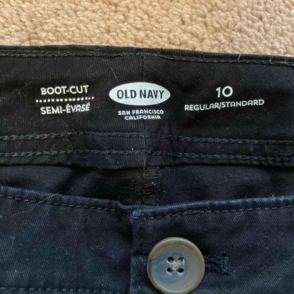Black Boot Cut Old Navy Chino Pants - Perfect Work Pants 🖤🖤 - Picture 3 of 8